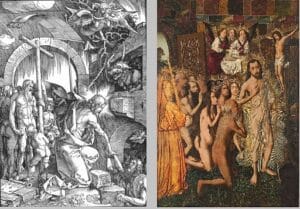 A descida de Jesus Cristo ao Inferno em duas representações