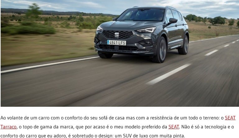 Promoção de automóvel, promovida de forma encapotada no Sapo Blogs