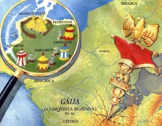 Nome e localização da Aldeia do Astérix