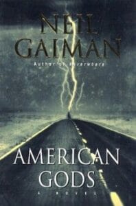 "American Gods", de Neil Gaiman Capa do livro "American Gods"