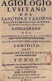 Capa do primeiro tomo do Agiológio Lusitano