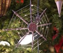 Um exemplo de decoração de Aranha de Natal