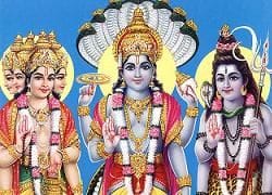 Os três principais deuses hindus Os três principais deuses hindus