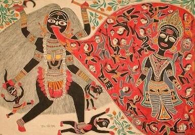 A lenda de Kali e Raktabija A lenda de Kali e Raktabija