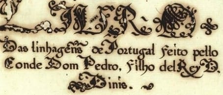 O título do Livro de Linhagens do Conde D. Pedro