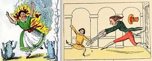 Duas imagens do livro Struwwelpeter