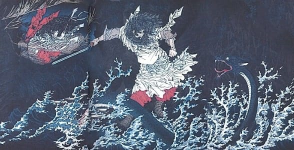 Uma belíssima imagem de Susanoo em batalha contra Orochi Uma belíssima imagem de Susanoo em batalha contra Orochi