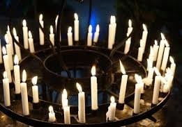 As velas para um Hyaku Monogatari