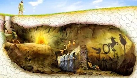 Diagrama da Alegoria da Caverna de Platão