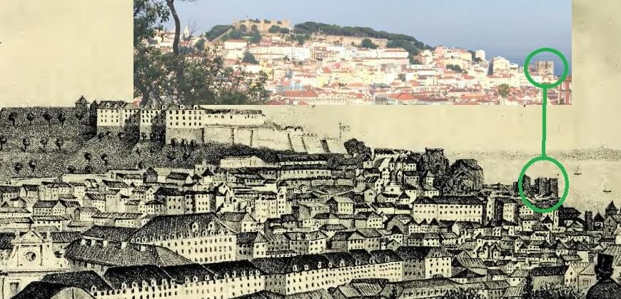 Castelo de São Jorge, antes e depois Castelo de São Jorge, antes e depois