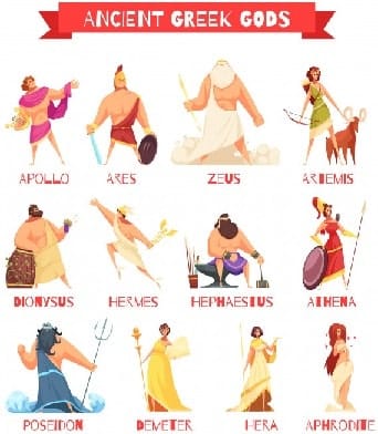 Principais deuses gregos e deusas gregas