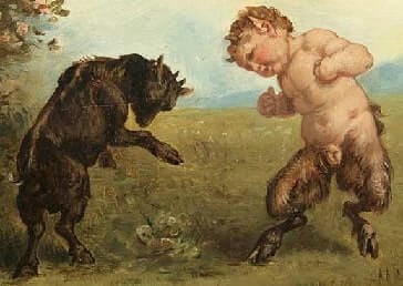 Faunos, Sátiros, e o deus Dioniso