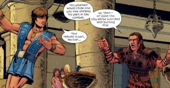 Páris e Heitor nesta obra de Marvel