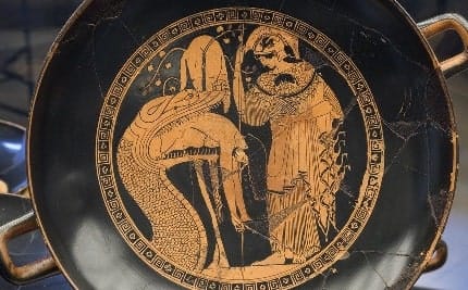 Um exemplo de vaso de figuras vermelhas
