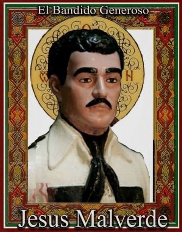 Um poster de Jesus Malverde Um poster de Jesus Malverde