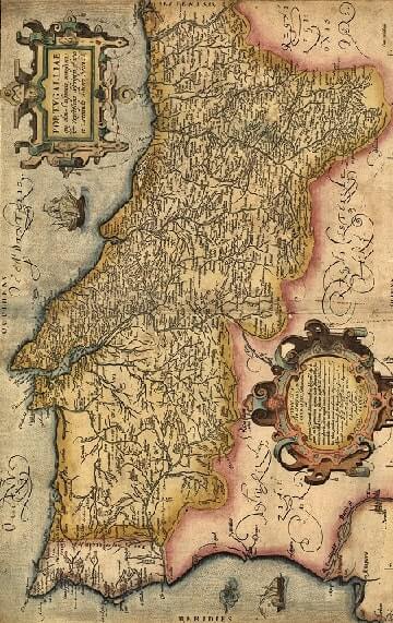 Mapa de Portugal Antigo Mapa de Portugal Antigo