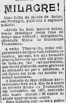 O milagre de Maria Troncanita