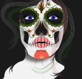 A Santa Muerte numa bela representação
