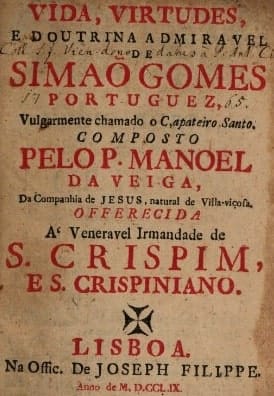Livro sobre Simão Gomes, o Sapateiro Santo