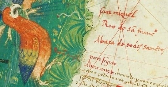 Vera Cruz no Planisfério de Cantino
